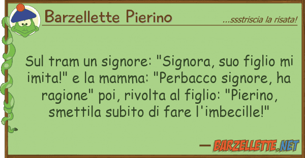 Barzellette Pierino tram signore: "signora, figli
