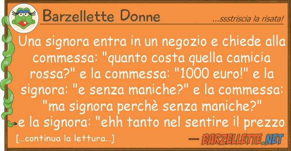Barzellette Donne signora entra negozio chiede