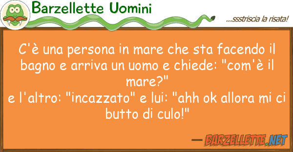 Barzellette Uomini c'è persona mare sta facendo