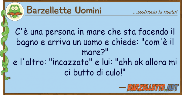 Barzellette Uomini c'è persona mare sta facendo