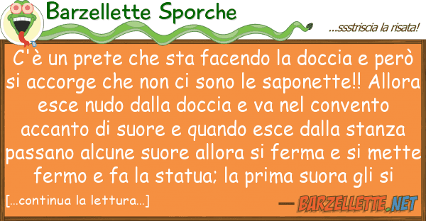 Barzellette Sporche c'è prete sta facendo doccia