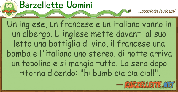 Barzellette Uomini inglese, francese italiano va