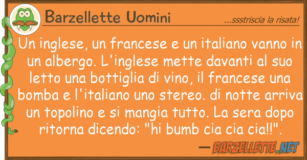Barzellette Uomini inglese, francese italiano va