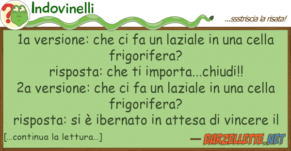 Indovinelli 1a versione: fa laziale