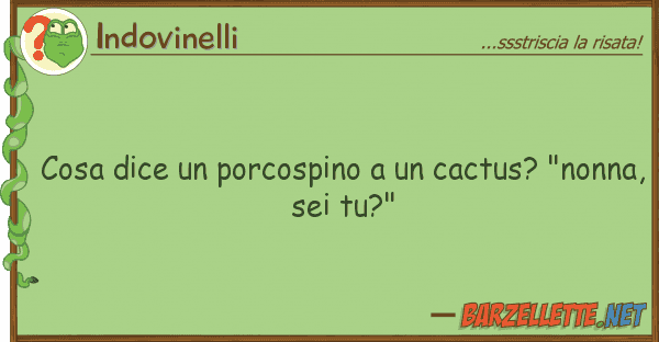 Indovinelli cosa dice porcospino cactus? "no