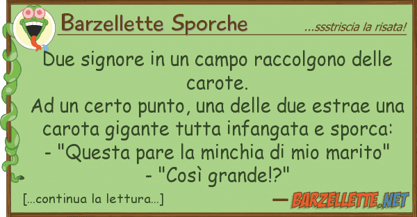 Barzellette Sporche due signore campo raccolgono