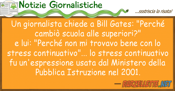 Notizie Giornalistiche giornalista chiede bill gates: "per