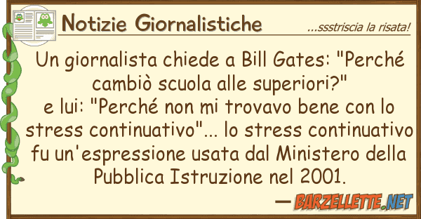 Notizie Giornalistiche giornalista chiede bill gates: "per