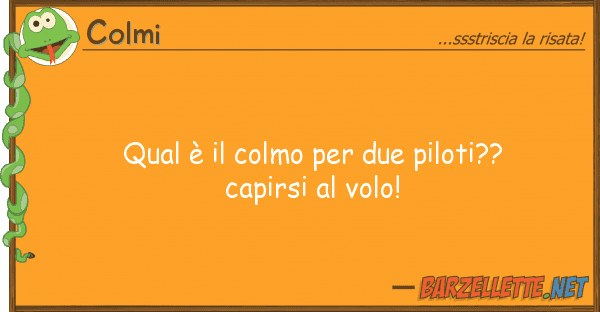 Colmi qual è colmo due piloti?? capir