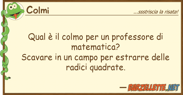 Colmi qual è colmo professore