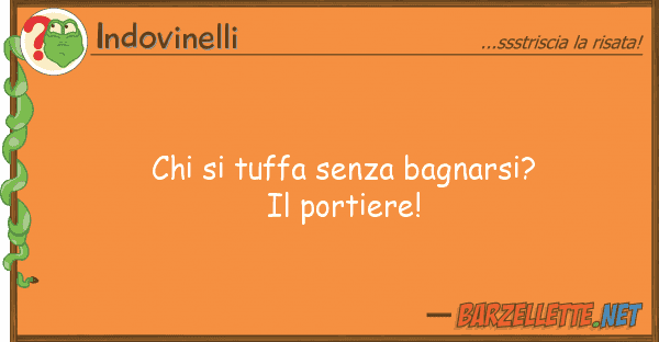 Indovinelli tuffa senza bagnarsi? portiere
