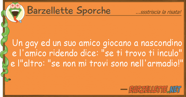 Barzellette Sporche gay amico giocano nascond