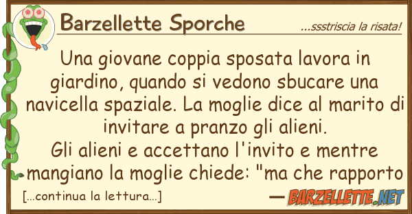Barzellette Sporche giovane coppia sposata lavora gia