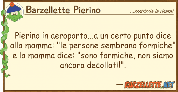 Barzellette Pierino pierino aeroporto...a certo punto