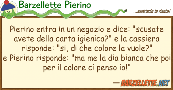 Barzellette Pierino pierino entra negozio dice: "scu