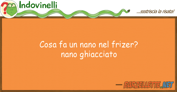 Indovinelli cosa fa nano frizer? nano ghiacci