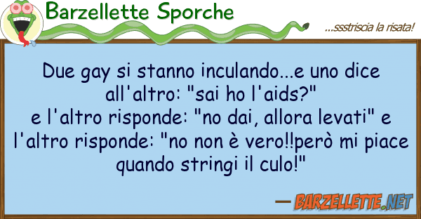 Barzellette Sporche due gay stanno inculando...e dice