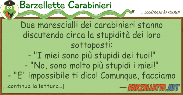 Barzellette Carabinieri due marescialli carabinieri stanno d