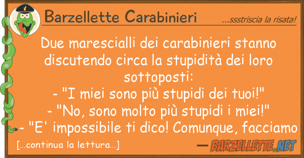 Barzellette Carabinieri due marescialli carabinieri stanno d