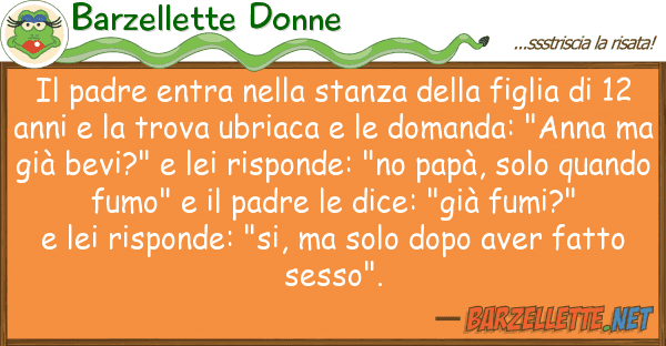 Barzellette Donne padre entra stanza figlia