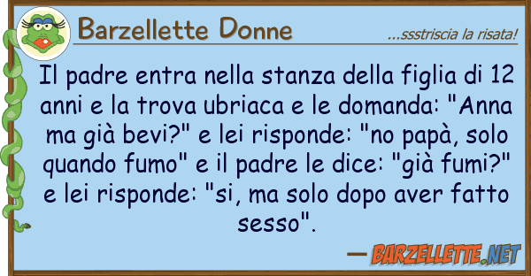 Barzellette Donne padre entra stanza figlia