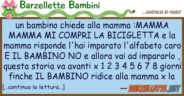 Barzellette Bambini bambino chiede mamma :mamma mamm