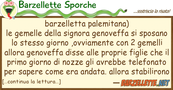 Barzellette Sporche barzelletta palemitana) le gemelle