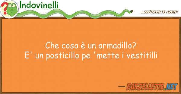 Indovinelli cosa è armadillo? e' postici