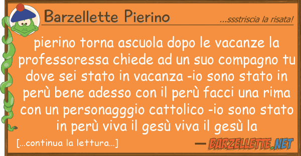 Barzellette Pierino pierino torna ascuola dopo vacanze