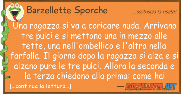 Barzellette Sporche ragazza va coricare nuda. arriv