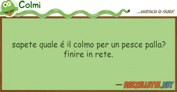 Colmi sapete é colmo pesce pa