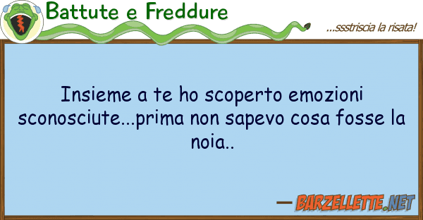 Battute e Freddure insieme te ho scoperto emozioni sconos