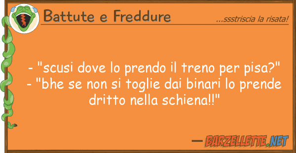 Battute e Freddure - "scusi prendo treno pis