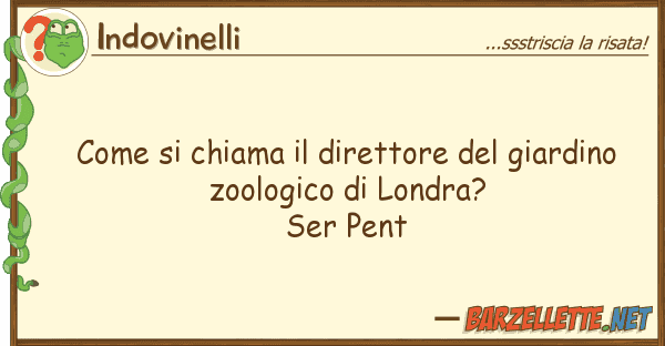 Indovinelli chiama direttore giardino