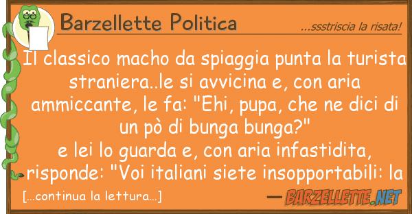 Barzellette Politica classico macho spiaggia punta t