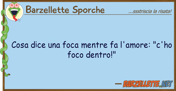 Barzellette Sporche cosa dice foca mentre fa l'amore: "c