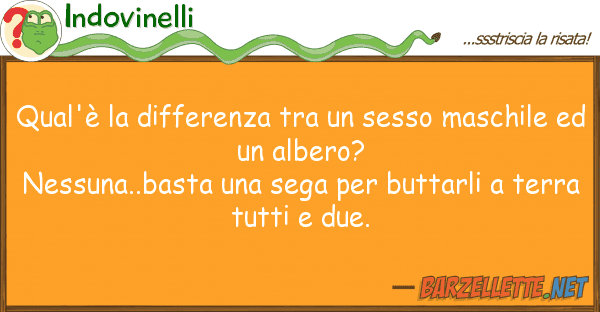 Indovinelli qual'è differenza sesso masch