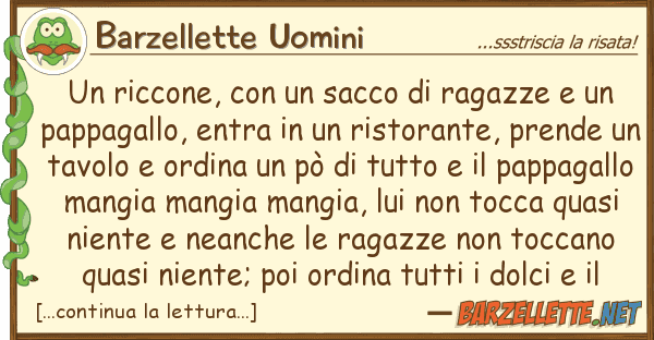 Barzellette Uomini riccone, sacco ragazze