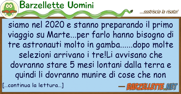 Barzellette Uomini siamo 2020 stanno preparando pr