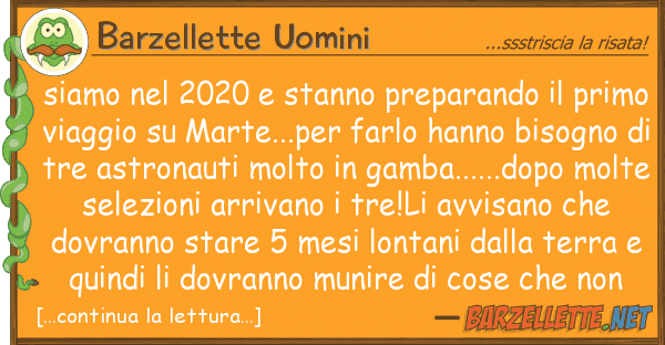 Barzellette Uomini siamo 2020 stanno preparando pr