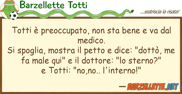 Barzellette Totti totti è preoccupato, sta bene va