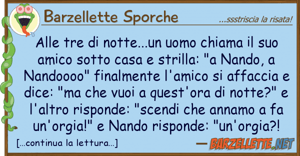 Barzellette Sporche tre notte...un uomo chiama