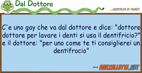 Dal Dottore c'e gay va dottore dice: "