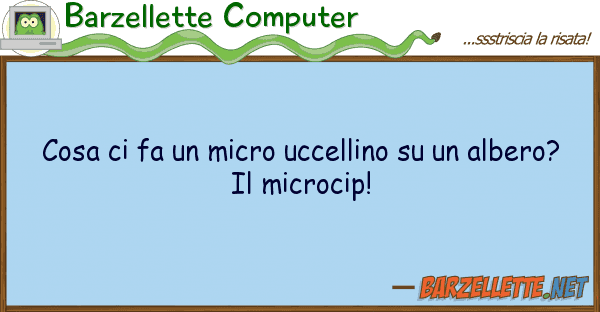 Barzellette Computer cosa fa micro uccellino albe