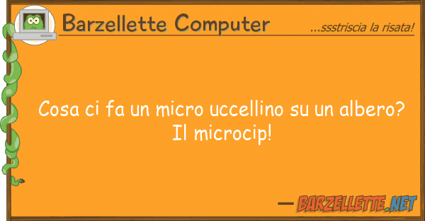 Barzellette Computer cosa fa micro uccellino albe