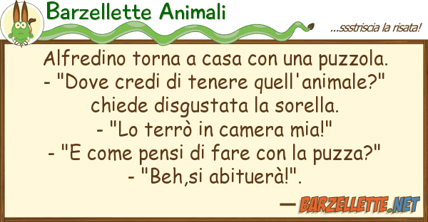 Barzellette Animali alfredino torna casa puzzola.