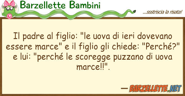 Barzellette Bambini padre figlio: "le uova ieri