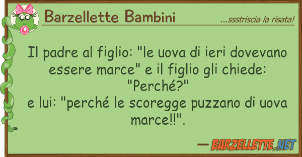 Barzellette Bambini padre figlio: "le uova ieri