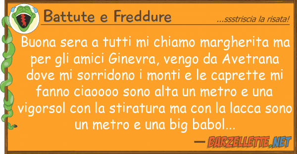 Battute e Freddure buona sera chiamo margherita