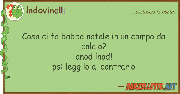 Indovinelli cosa fa babbo natale campo